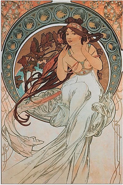 Artland Wandbild »Vier Künste: Die Musik. 1898« Frau 1 Stk. tlg. als Alubil günstig online kaufen