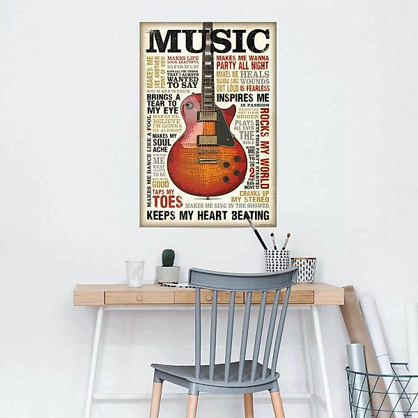 Reinders Poster "Music is Passion", (1 St.) günstig online kaufen