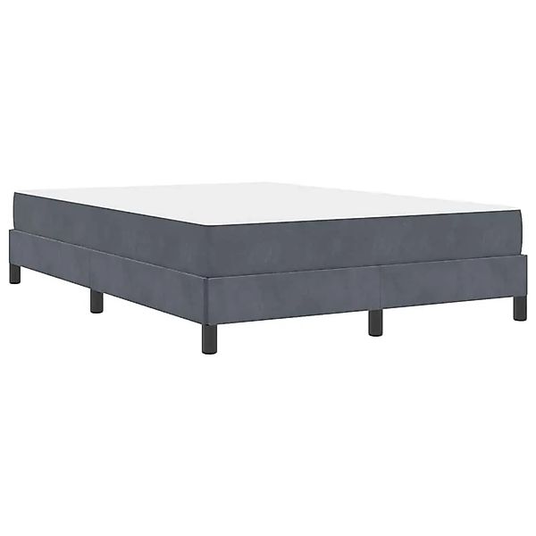 vidaXL Boxspringbett mit Matratze Dunkelgrau 140 x 200 cm Stoff 3398696 günstig online kaufen