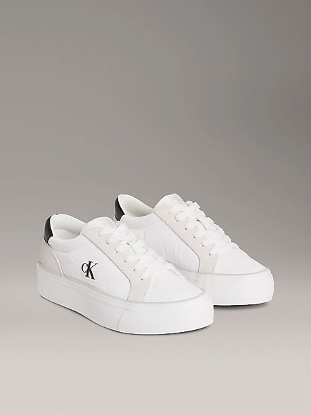 Calvin Klein Jeans Plateausneaker "VULC FLATFORM MG NYLON MIX", Schnürschuh günstig online kaufen