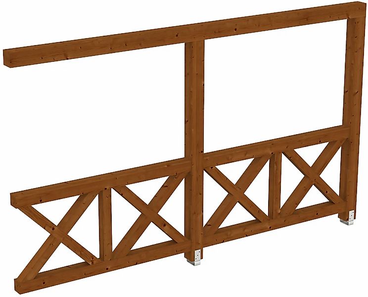 Skan Holz Seitenwand Andreaskreuz (WA) 355 x 210 cm Fichte Nussbaum günstig online kaufen