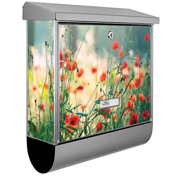 Banjado Briefkasten Edelstahl 38x39x12cm Mit Zeitungsfach Inkl. Montagemate günstig online kaufen