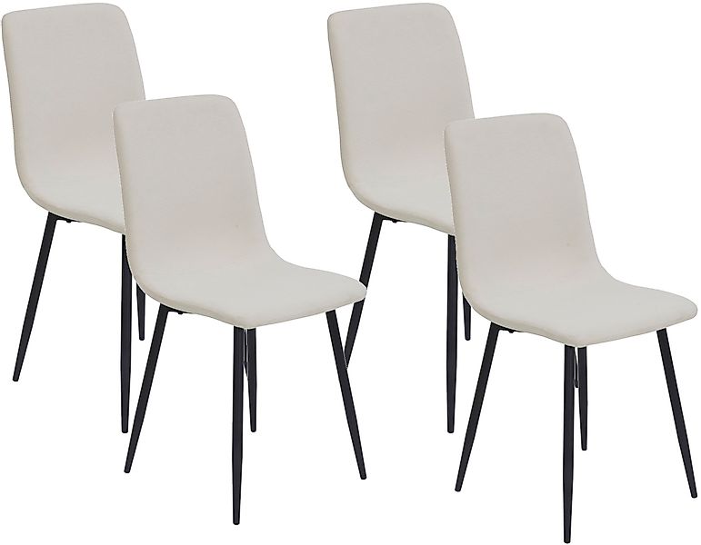 HELA 4-Fußstuhl »LEIPZIG«, (Set), 4 St., Microfaser-Cord, 4-Fuß,Rundrohrges günstig online kaufen