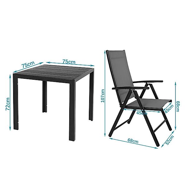 TLGREEN Gartenlounge-Set Gartenmöbel-Set,Balkonmöbel-Set,Aluminium-Sitzgrup günstig online kaufen