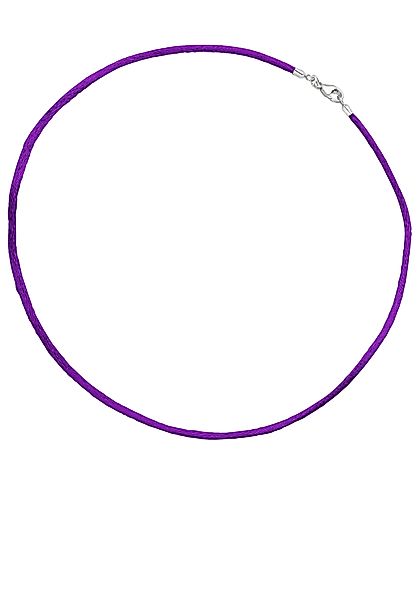 JOBO Kette ohne Anhänger, Seidenkette lila 42 cm 2,8 mm günstig online kaufen