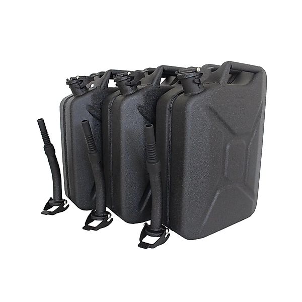 TRUTZHOLM 3x Kraftstoffkanister Metall 20 Liter Hammerschlag Schwarz mit Au günstig online kaufen