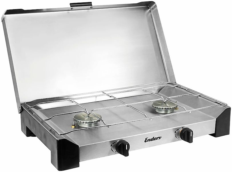 Enders Gaskocher "Brisbane 2 Z" Edelstahl 49x32 BxLxH: 49x32x9 cm, 2 x 2,3 günstig online kaufen