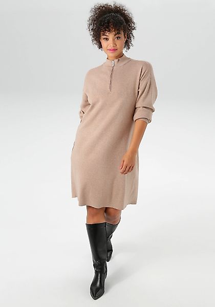 Aniston PLUS Strickkleid, mit Stehkragen und Reißverschluss - NEUE KOLLEKTI günstig online kaufen