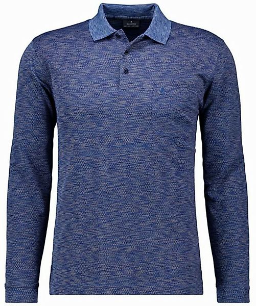 RAGMAN Langarm-Poloshirt Polo button LS, space dye fish günstig online kaufen