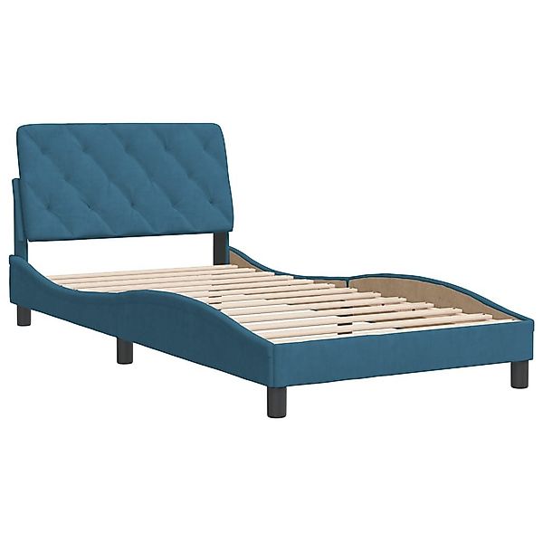 vidaXL Bett Bettgestell ohne Matratze Blau günstig online kaufen