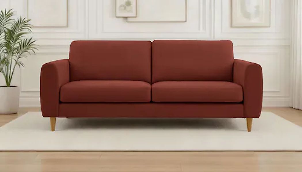 OTTO home 3-Sitzer »Finnian« 212 cm, Chenille, elegante Massivholzfüße günstig online kaufen