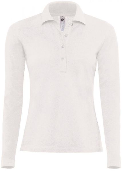 B&C Langarm-Poloshirt Poloshirt Safran Pure Longsleeve günstig online kaufen