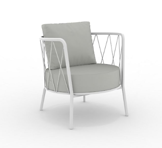 Daisy niedriger Lounge-Sessel matt weiß, grau-grigio günstig online kaufen