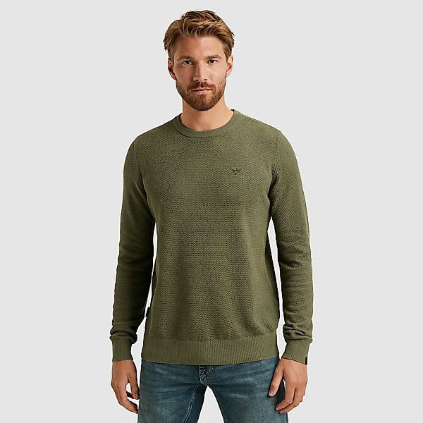 PME LEGEND Rundhalspullover mit Logo Stickerei günstig online kaufen