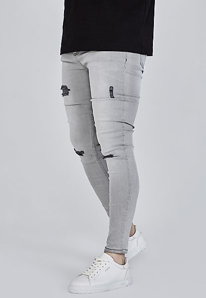 Siksilk Skinny-fit-Jeans SikSilk Herren Graue Distressed günstig online kaufen