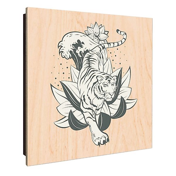 Banjado Großer Schlüsselkasten Holz 30x30cm Schwarz Scharnier Links 50 Hake günstig online kaufen