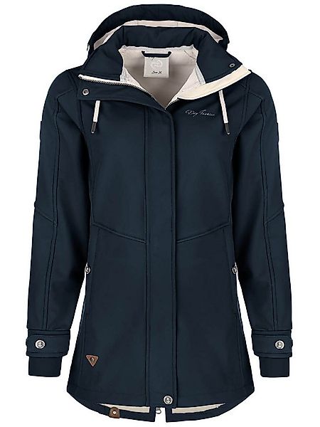 Dry Fashion Softshelljacke Damen Softshell-Mantel Wien mit wattiertem Fleec günstig online kaufen