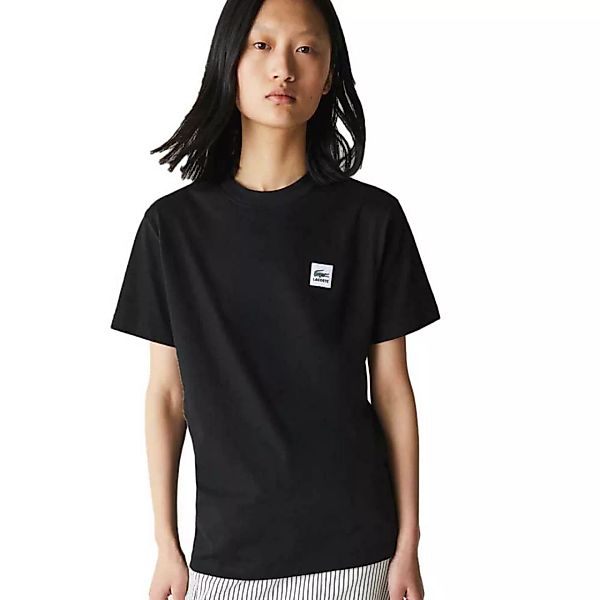 Lacoste Live Patch Kurzarm-t-shirt Aus Baumwolle XL Black günstig online kaufen