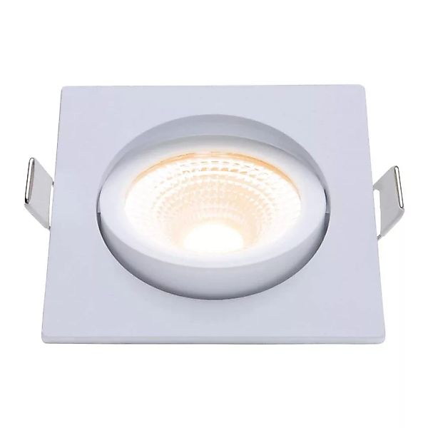 LED Einbaustrahler dim to warm eckig in Weiß 5W 450lm IP54 günstig online kaufen
