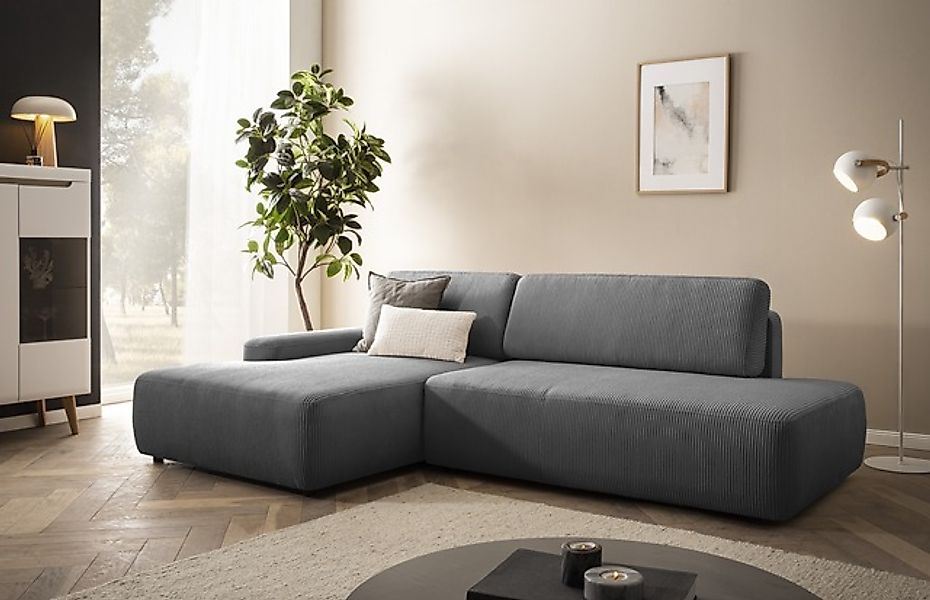 INOSIGN Ecksofa »TORGE, Schlafsofa Cord, Samtvelours u. Strukur fein, Couch günstig online kaufen