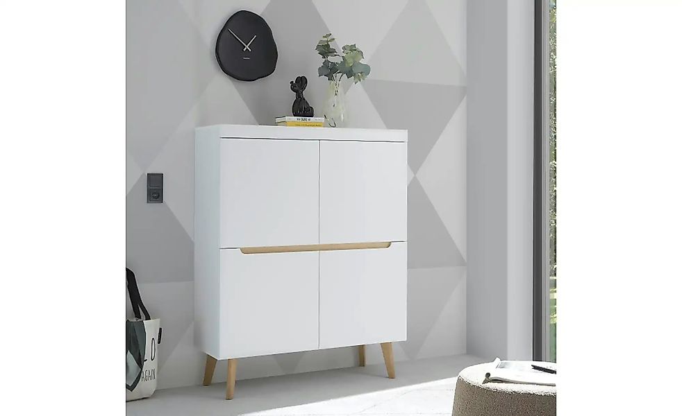 Wohnwand  Malaren ¦ weiß ¦ Maße (cm): B: 234 H: 170 Wohnwände - Höffner günstig online kaufen