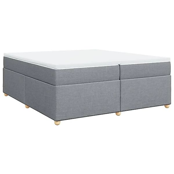 vidaXL Boxspringbett mit Matratze Hellgrau 200x200 cm Stoff 3285401 günstig online kaufen