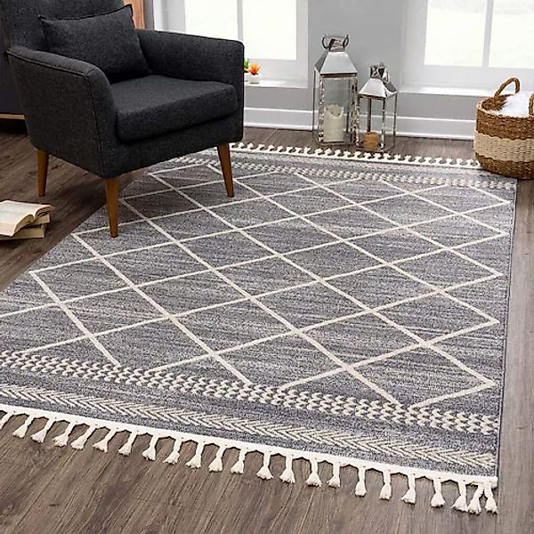 Carpet City Teppich »Art 2645«, rechteckig, 7 mm Höhe, Läufer, Kurzflor, mi günstig online kaufen