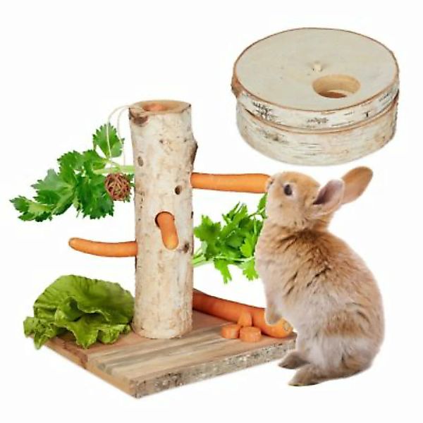 relaxdays 2 tlg. Kaninchen Spielzeug Set natur günstig online kaufen