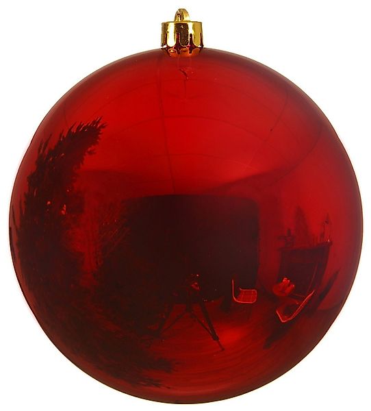 Große Weihnachtskugel 20 cm Rot Wetterfeste XL Christbaumkugel Außen und In günstig online kaufen
