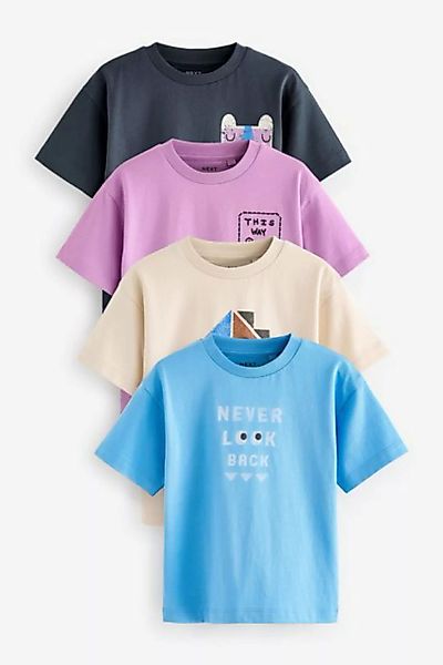 Next T-Shirt Kurzarm-T-Shirts, 4er-Pack (4-tlg) günstig online kaufen