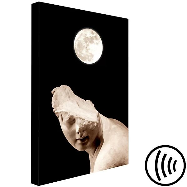Bild auf Leinwand Moon and Statue (1 Part) Vertical XXL günstig online kaufen