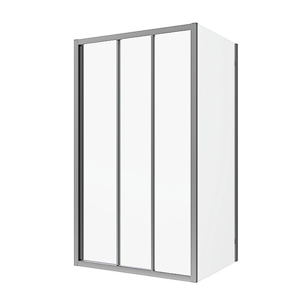 Aquabatos Duschkabine 80 x 90 x 195 cm Eckeinstieg Duschtür 3 tlg. Schiebet günstig online kaufen