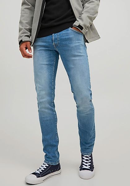Jack & Jones Slim-fit-Jeans "JJIGLENN – Jeans mit Gürtelschlaufen und Used- günstig online kaufen