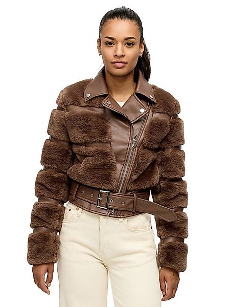 Tazzio Winterjacke F800 mit Gürtel & coolen Reverskragen günstig online kaufen