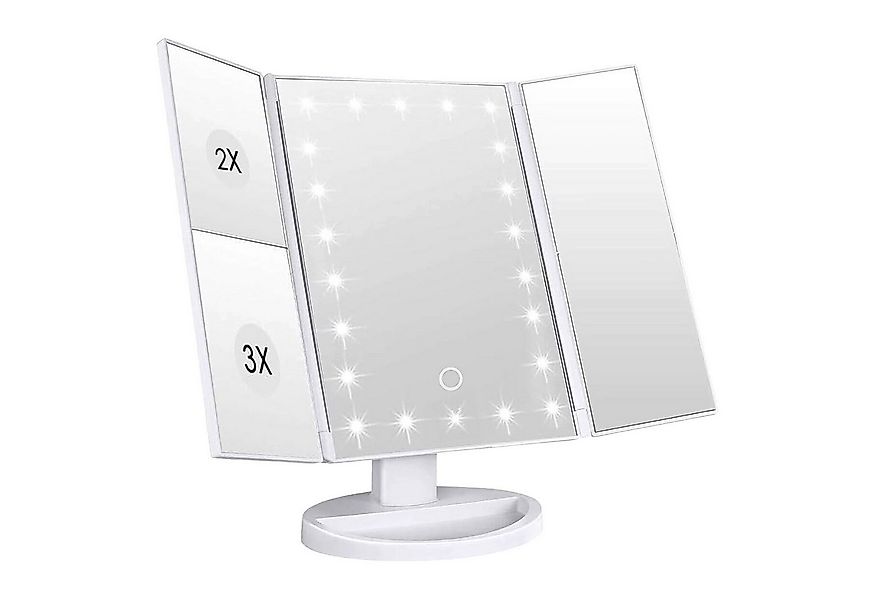 Intirilife LED-Lichtspiegel (Schminkspiegel mit LED in Weiß), Beleuchteter günstig online kaufen