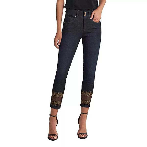 Salsa Jeans Push In Secret Capri Jeans Mit Bestickten Details 29 Blue günstig online kaufen