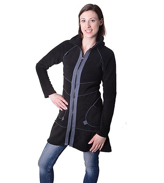 KUNST UND MAGIE Fleecejacke Patchwork Fleecemantel günstig online kaufen