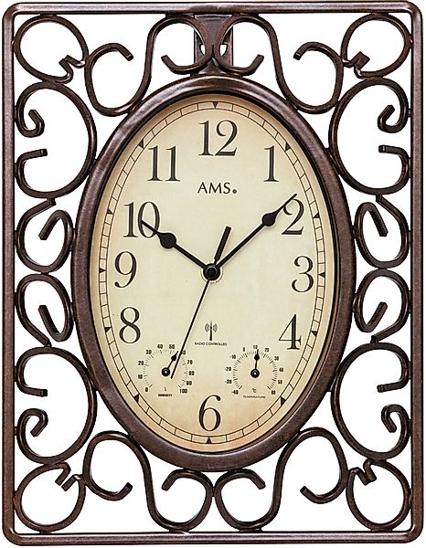 AMS Funkwanduhr F5976 (Quarzuhr,Wohnzimmer,Esszimmer,Küche,Arbeitszimmer,Bü günstig online kaufen