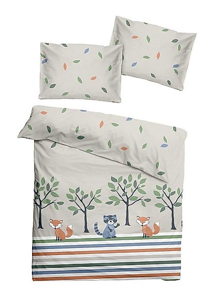 soma Babybettwäsche Renforcé Baby Wende Bettwäsche 100x135 cm Waldtiere Blä günstig online kaufen