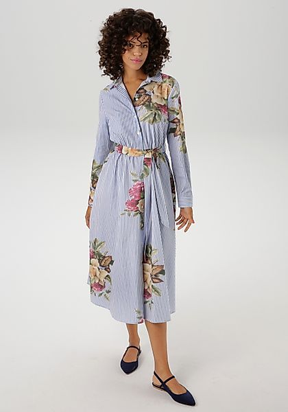 Aniston CASUAL Blusenkleid mit Rosen auf günstig online kaufen