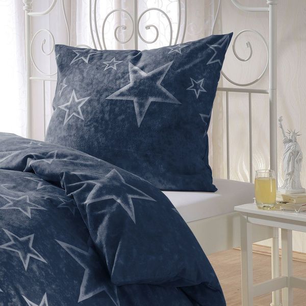 BETTWARENSHOP Bettwäsche Sterne, Biber, 2 teilig, günstig online kaufen