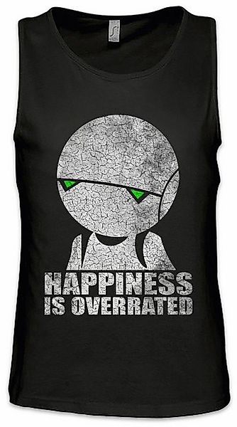 Urban Backwoods Tanktop Happiness Is Overrated Ärmelloses T-Shirt Depressio günstig online kaufen