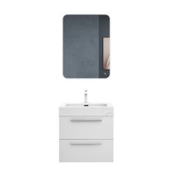 doporro Badezimmer-Set Badmöbel-Set Quadratto Waschbeckenunterschrank Wasch günstig online kaufen