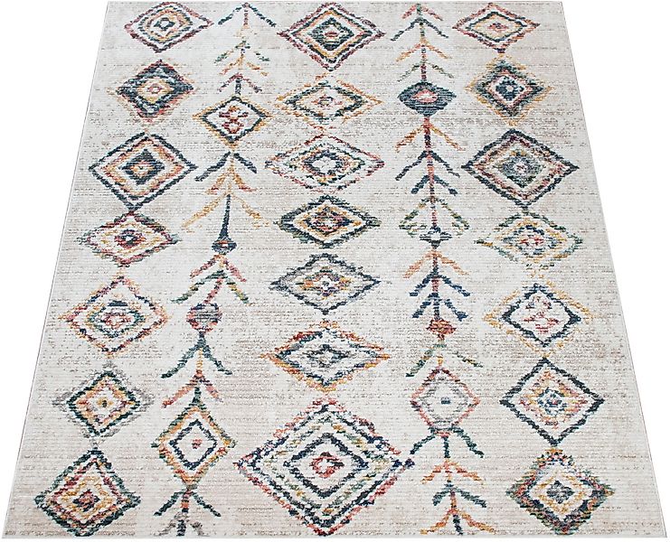 Paco Home Teppich »Kayacik 578«, rechteckig, 12 mm Höhe, Kurzflor, Rauten M günstig online kaufen