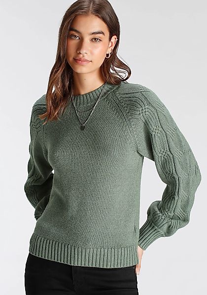 Tamaris Strickpullover, mit Rundhals-Ausschnitt und Zopfmuster günstig online kaufen