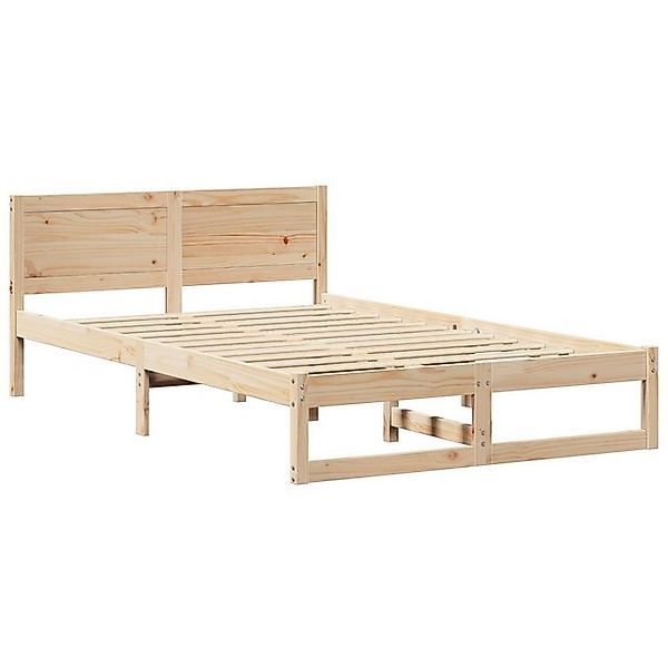 vidaXL Bett Bettrahmen Natürlich Kiefernholz 120 x 190 cm Langlebig (1-tlg) günstig online kaufen