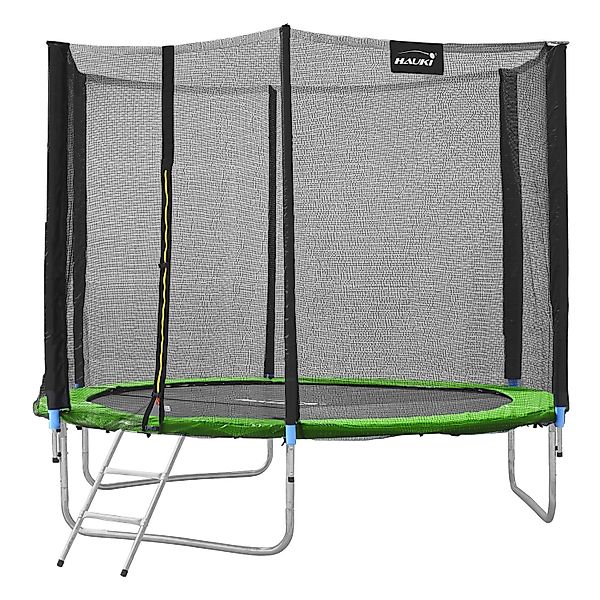 Hauki Trampolin Outdoor 244cm Grün GS Geprüft Rundes Gartentrampolin bis 15 günstig online kaufen