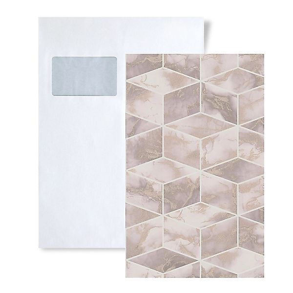 PROFHOME 1 MUSTERSTÜCK S-378632-GU DIN A4 MUSTER der Geometrischen Tapete günstig online kaufen