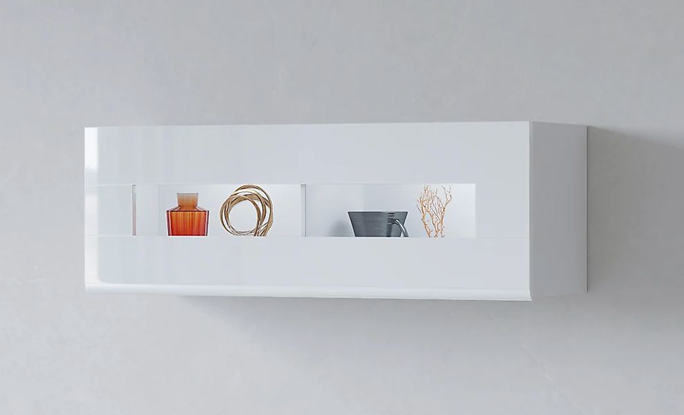 OTTO home Hängevitrine "Toledo,Breite 131 cm trendige Glasvitrine mit dekor günstig online kaufen