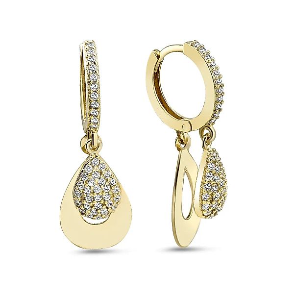 dKeniz Paar Ohrhänger "925/- Sterling Silber vergoldet Eleganz Ohrring" günstig online kaufen